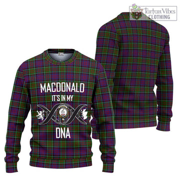 MacDonald of Clan Ranald Modern Tartan Ugly Sweater with Family Crest DNA In Me Style