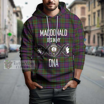 MacDonald of Clan Ranald Modern Tartan Hoodie with Family Crest DNA In Me Style