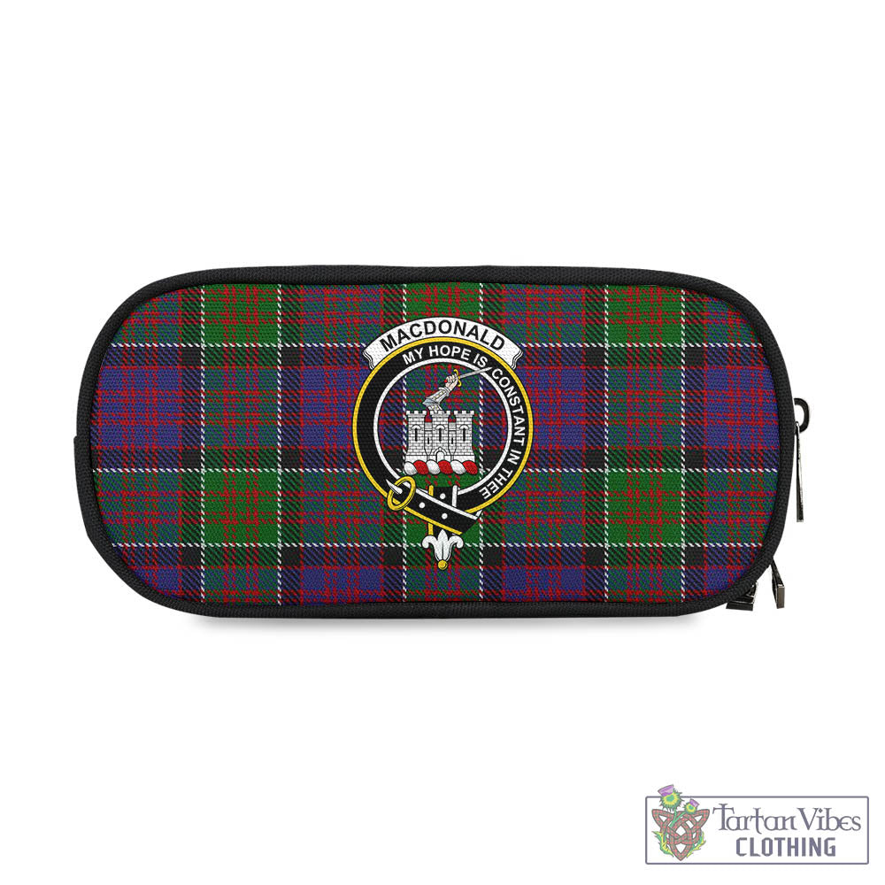 Tartan Vibes Clothing MacDonald of Clan Ranald Modern Tartan Pen and Pencil Case with Family Crest