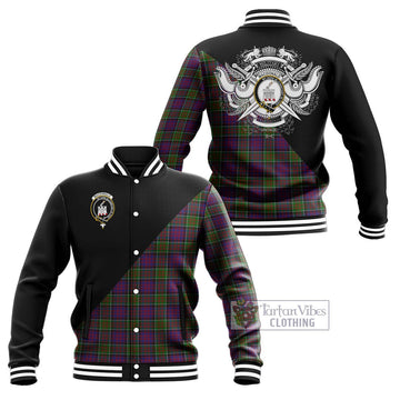 MacDonald of Clan Ranald Modern Tartan Baseball Jacket with Family Crest and Military Logo Style