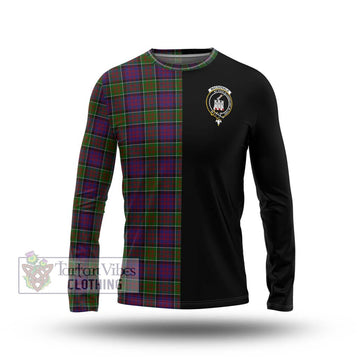 MacDonald of Clan Ranald Modern Tartan Long Sleeve T-Shirt with Family Crest and Half Of Me Style