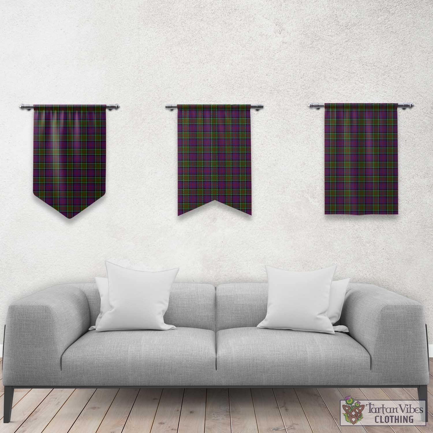 Tartan Vibes Clothing MacDonald of Clan Ranald Modern Tartan Gonfalon, Tartan Banner