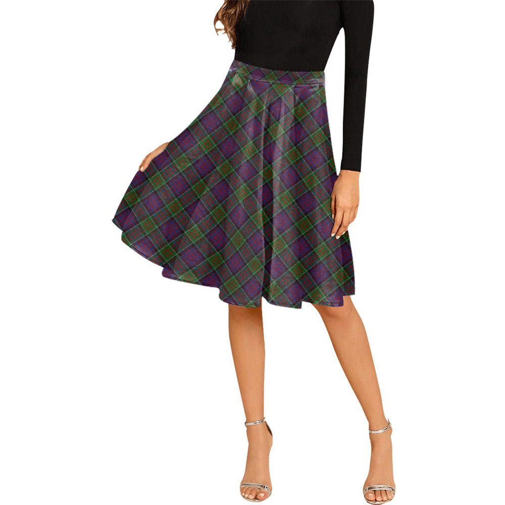 MacDonald of Clan Ranald Modern Tartan Melete Pleated Midi Skirt