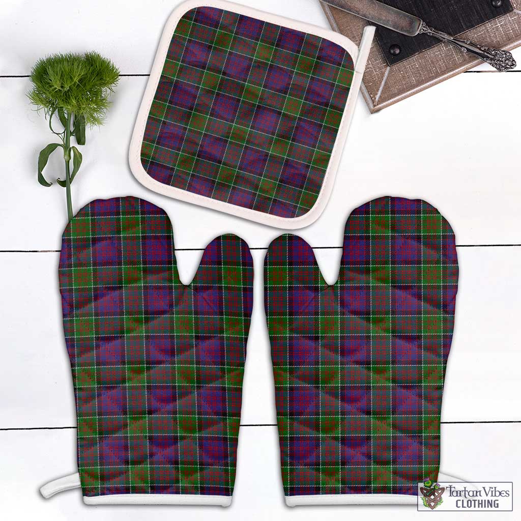 MacDonald of Clan Ranald Modern Tartan Combo Oven Mitt & Pot-Holder Combo 1 Oven Mitt & 1 Pot-Holder White - Tartan Vibes Clothing