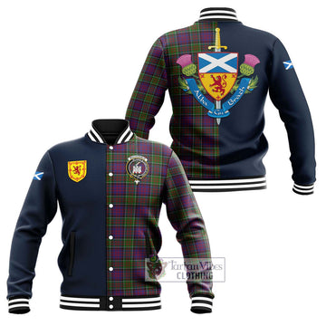 MacDonald of Clan Ranald Modern Tartan Baseball Jacket Alba with Scottish Lion Royal Arm Half Style