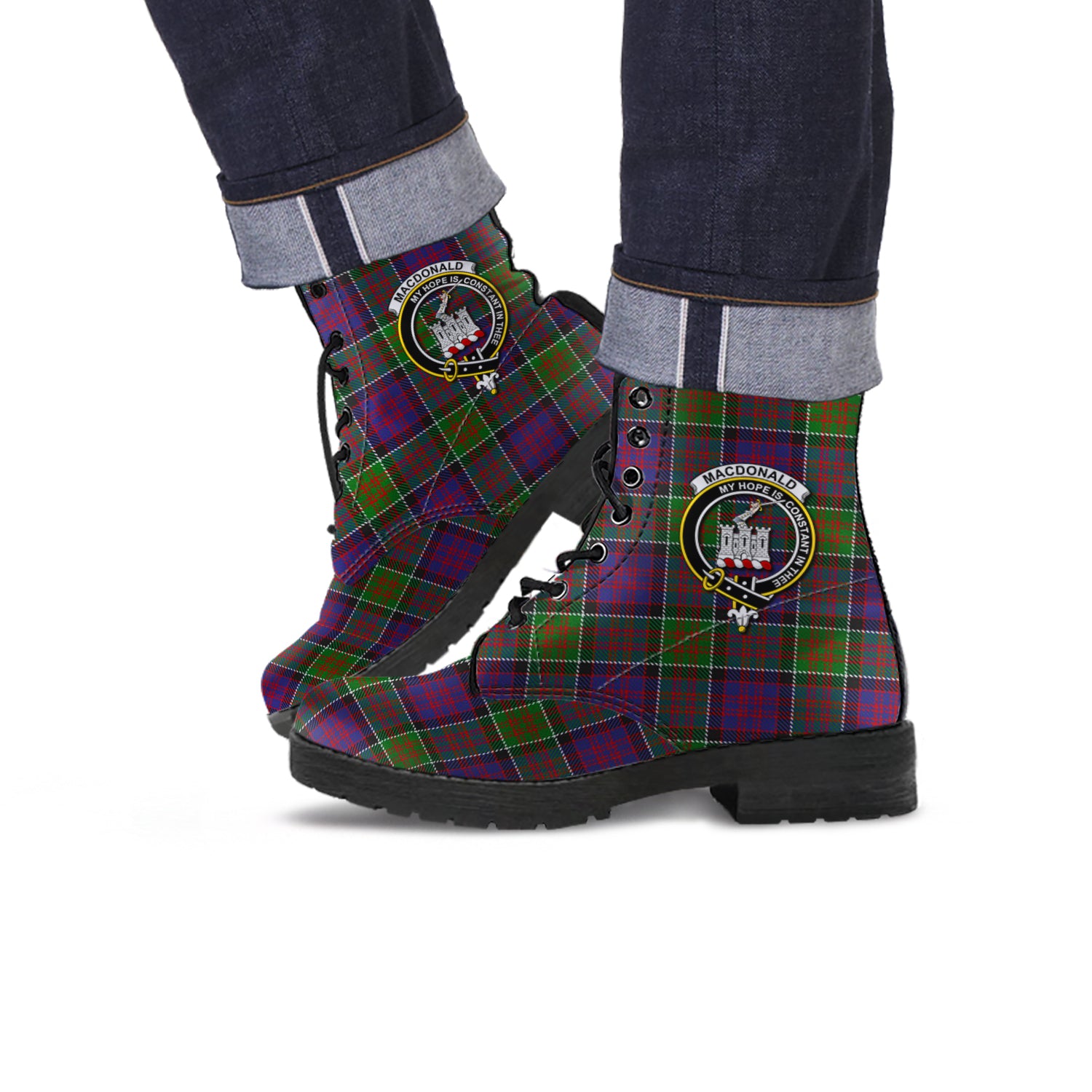 macdonald-of-clan-ranald-modern-tartan-leather-boots-with-family-crest