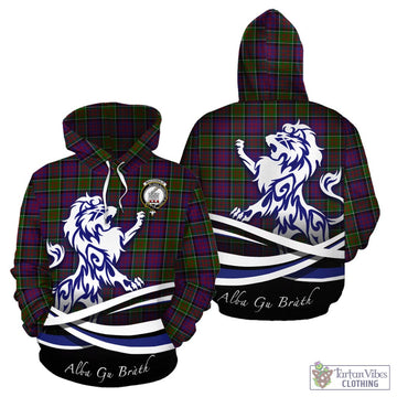 MacDonald of Clan Ranald Modern Tartan Hoodie with Alba Gu Brath Regal Lion Emblem