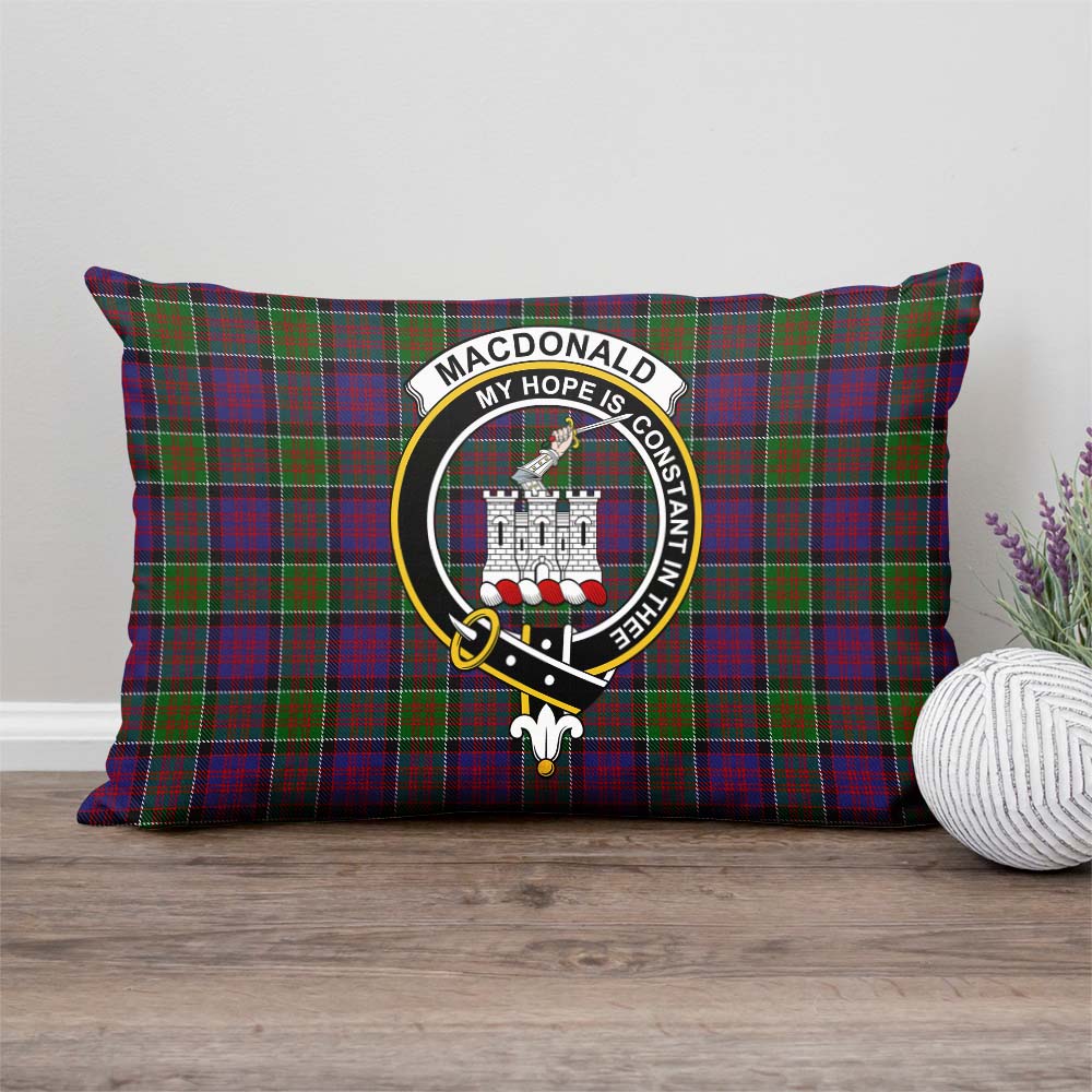 MacDonald of Clan Ranald Modern Tartan Pillow Cover with Family Crest Rectangle Pillow Cover - Tartanvibesclothing