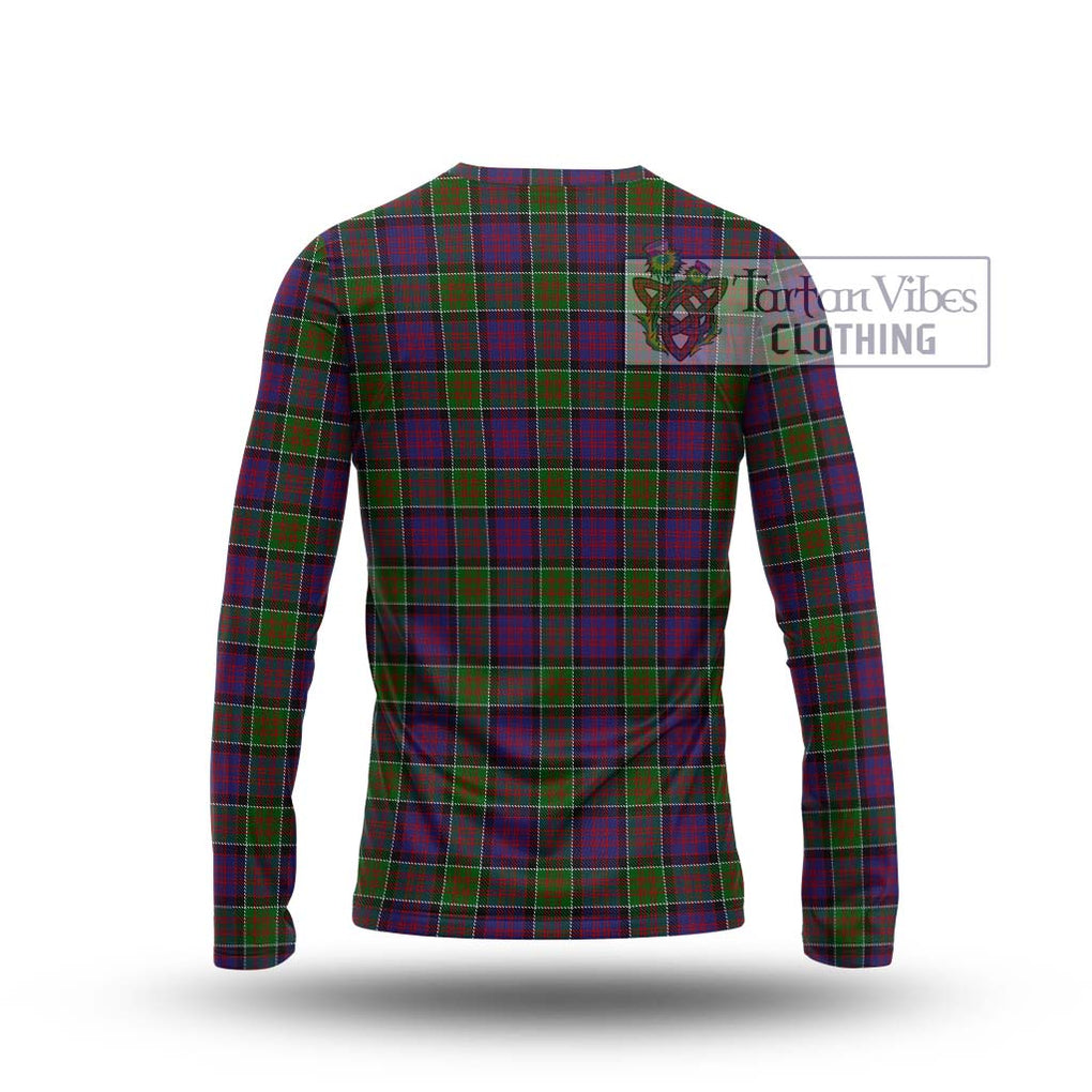 MacDonald of Clan Ranald Modern Tartan Long Sleeve T-Shirt with Family Crest DNA In Me Style - Tartanvibesclothing Shop