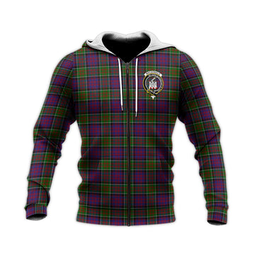 MacDonald of Clan Ranald Modern Tartan Knitted Hoodie with Family Crest