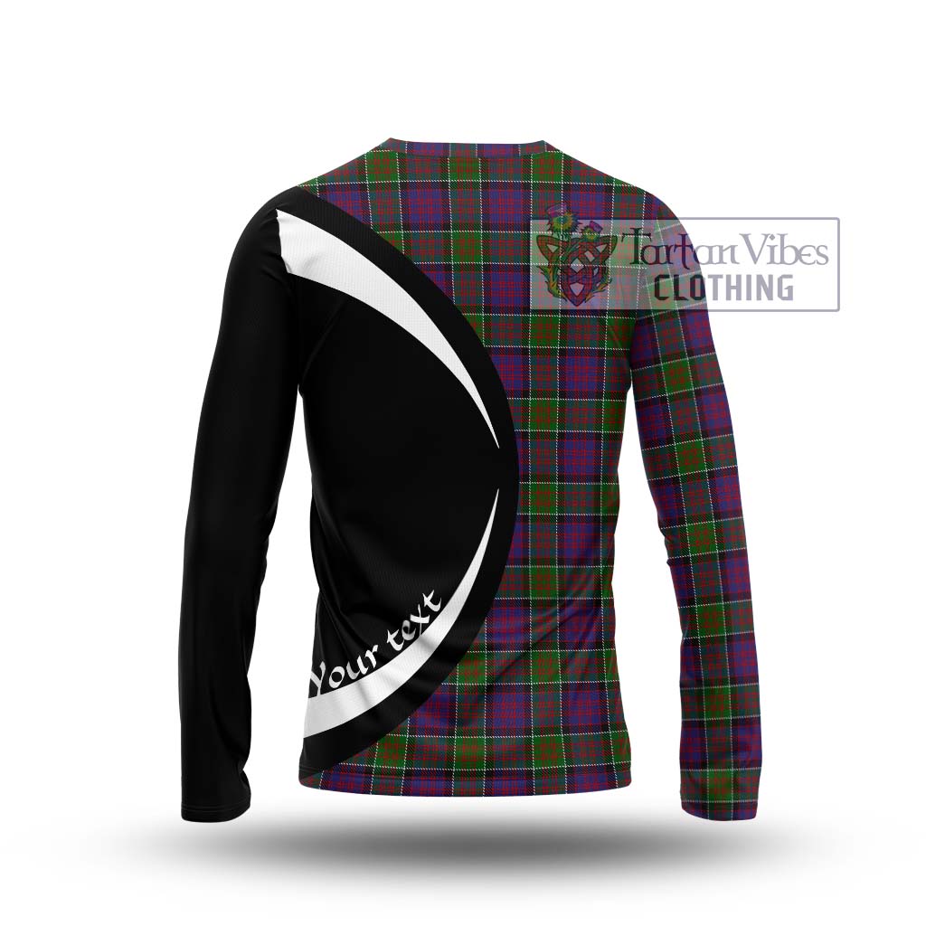 MacDonald of Clan Ranald Modern Tartan Long Sleeve T-Shirt with Family Crest Circle Style - Tartan Vibes Clothing