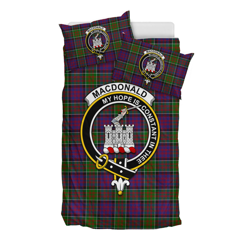 MacDonald of Clan Ranald Modern Tartan Bedding Set with Family Crest - Tartan Vibes Clothing