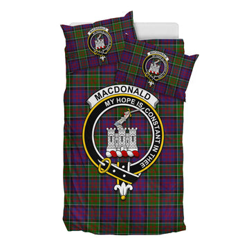 MacDonald of Clan Ranald Modern Tartan Bedding Set with Family Crest