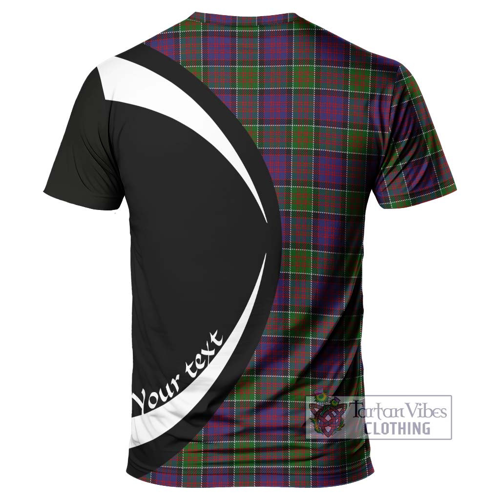 Tartan Vibes Clothing MacDonald of Clan Ranald Modern Tartan T-Shirt with Family Crest Circle Style