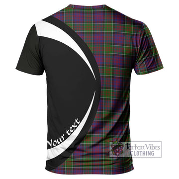 MacDonald of Clan Ranald Modern Tartan T-Shirt with Family Crest Circle Style