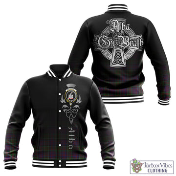 MacDonald of Clan Ranald Modern Tartan Baseball Jacket Featuring Alba Gu Brath Family Crest Celtic Inspired