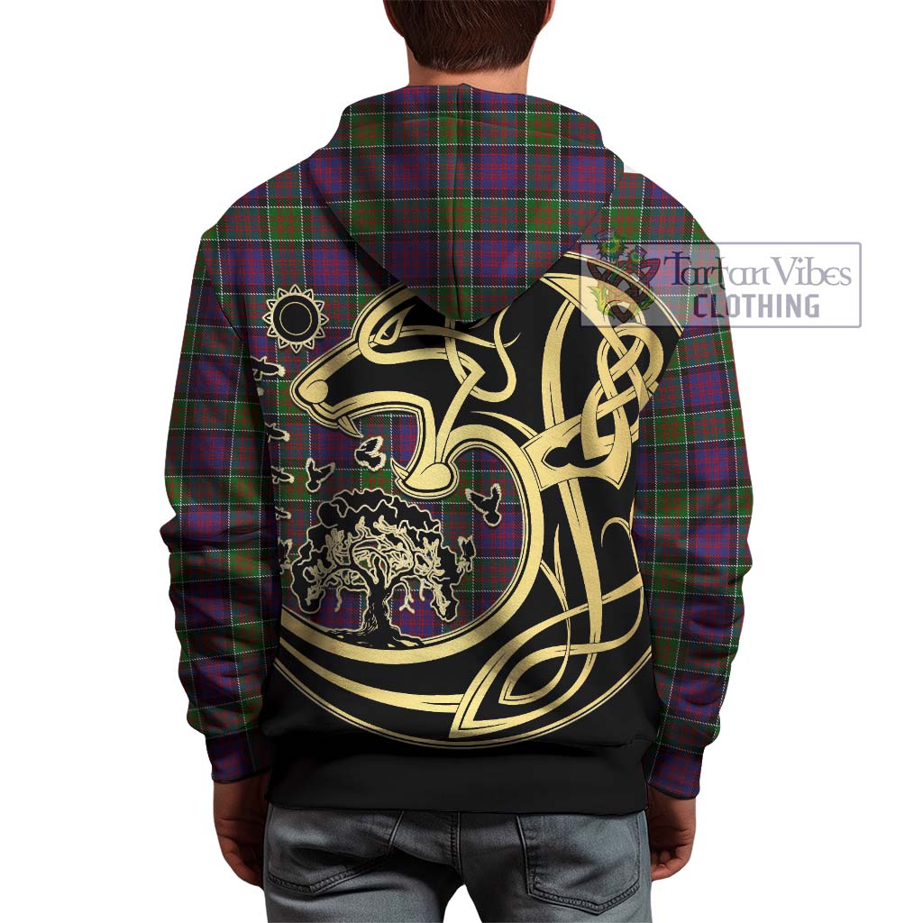 MacDonald of Clan Ranald Modern Tartan Hoodie with Family Crest Celtic Wolf Style - Tartan Vibes Clothing