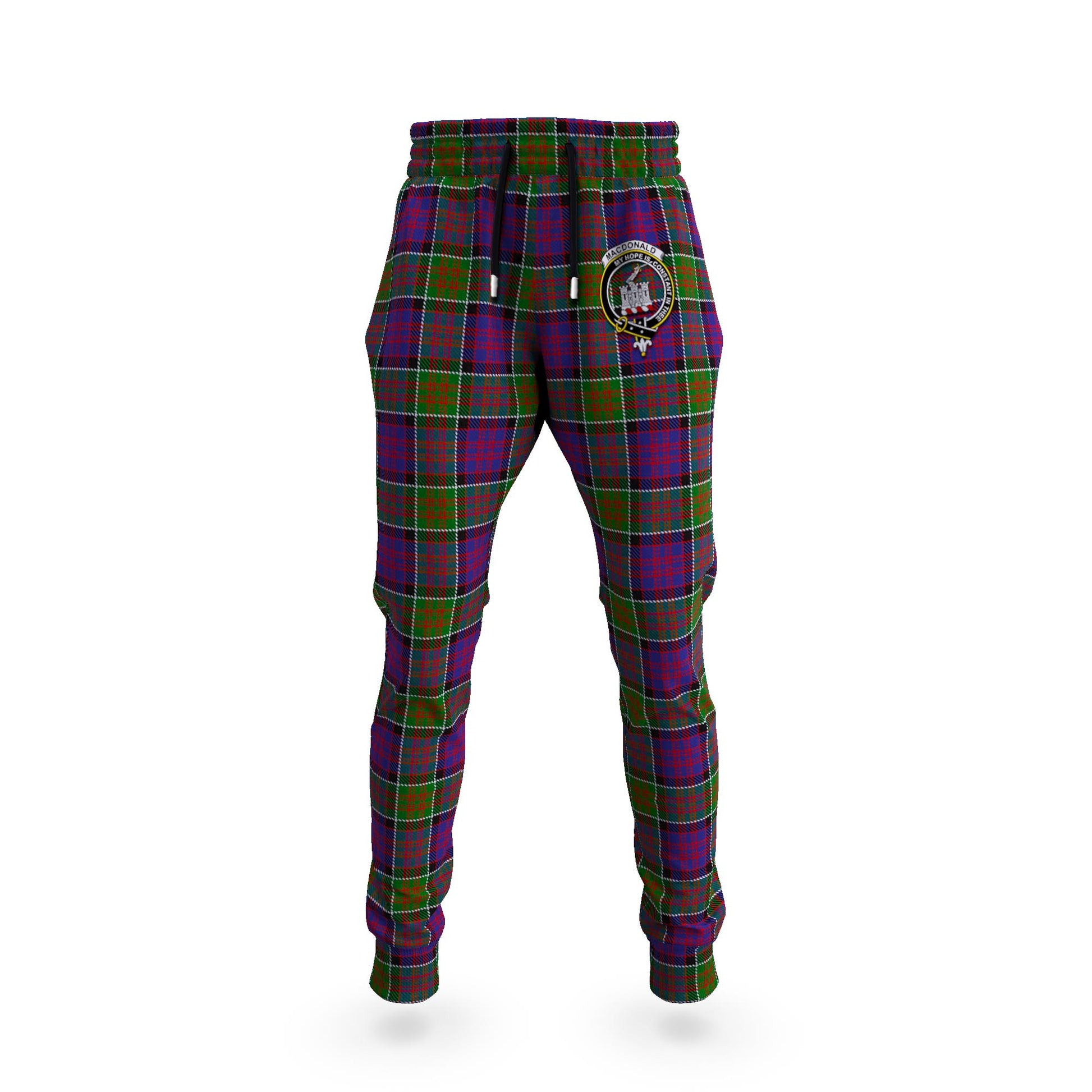 MacDonald of Clan Ranald Modern Tartan Joggers Pants with Family Crest 5XL - Tartan Vibes Clothing