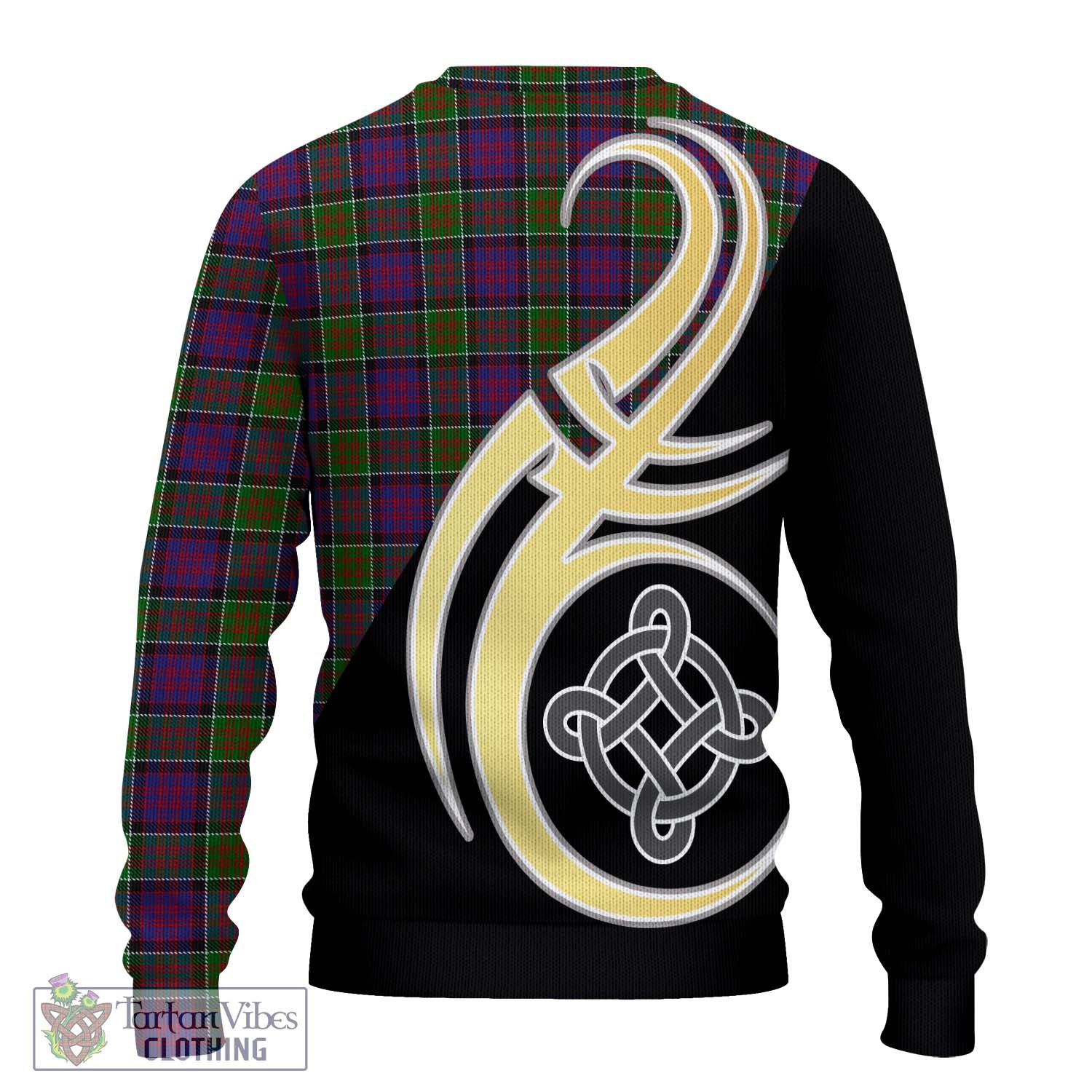 MacDonald of Clan Ranald Modern Tartan Knitted Sweater with Family Crest and Celtic Symbol Style - Tartan Vibes Clothing