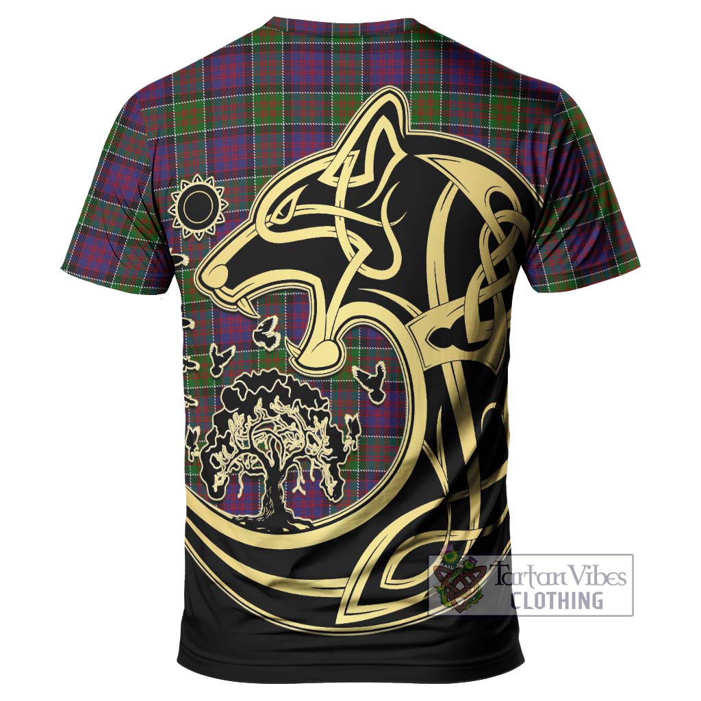 MacDonald of Clan Ranald Modern Tartan T-Shirt with Family Crest Celtic Wolf Style - Tartan Vibes Clothing