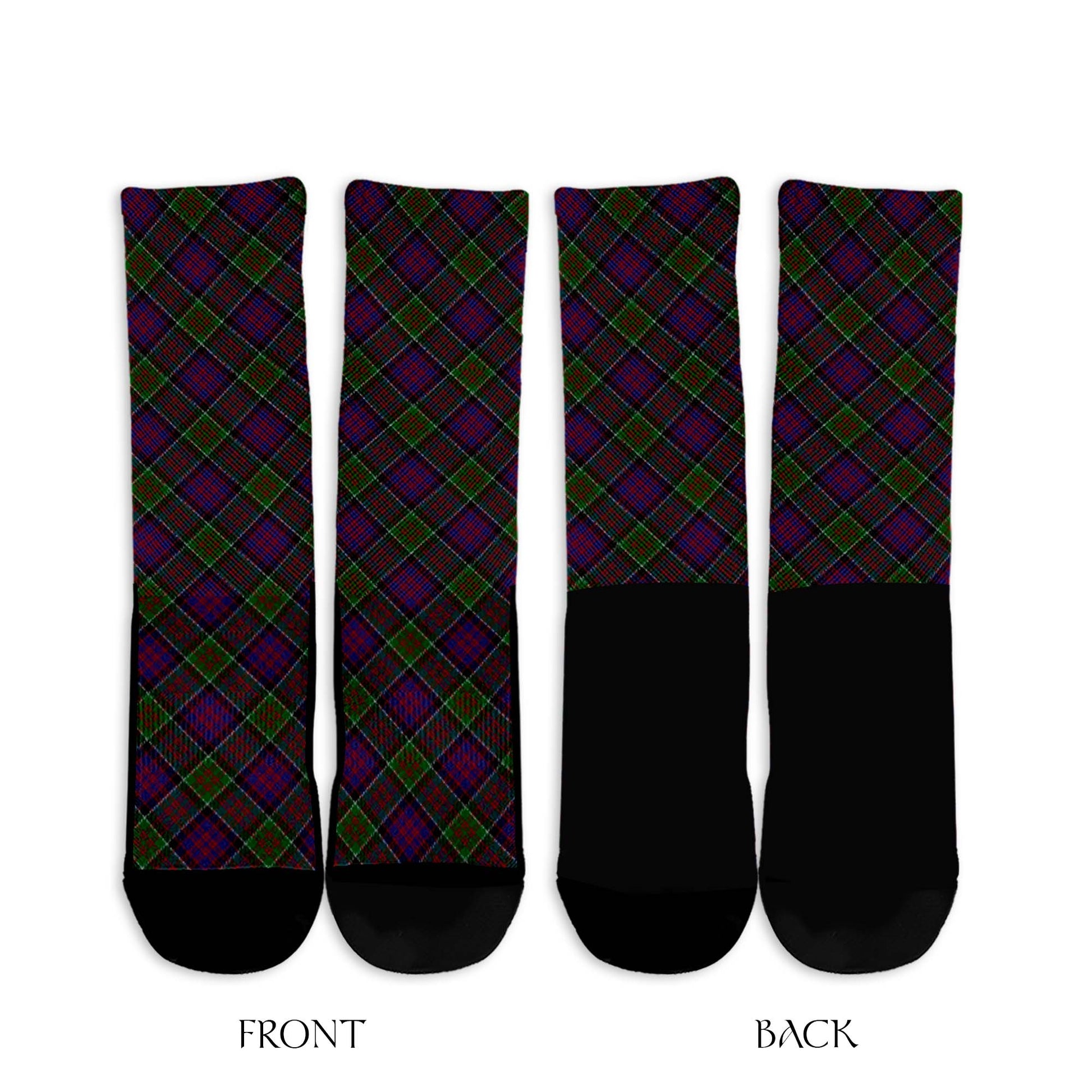 MacDonald of Clan Ranald Modern Tartan Crew Socks Cross Tartan Style - Tartanvibesclothing