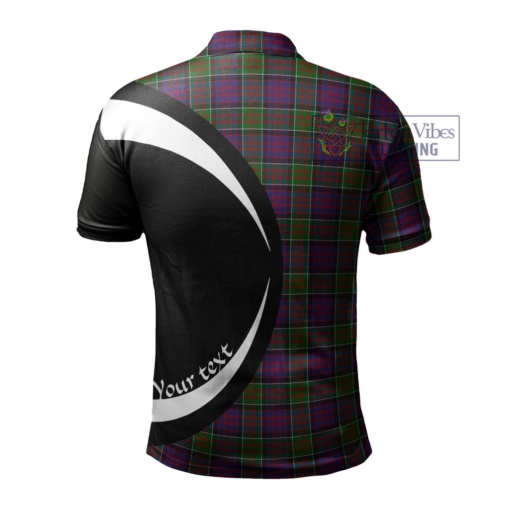 MacDonald of Clan Ranald Modern Tartan Men's Polo Shirt with Family Crest Circle Style - Tartan Vibes Clothing