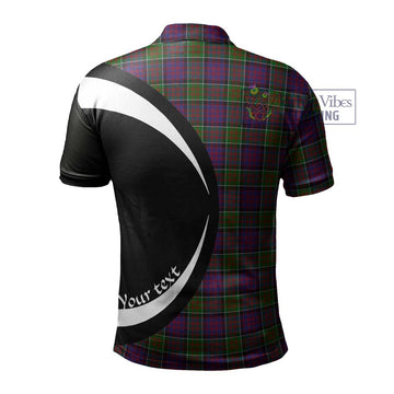 MacDonald of Clan Ranald Modern Tartan Men's Polo Shirt with Family Crest Circle Style