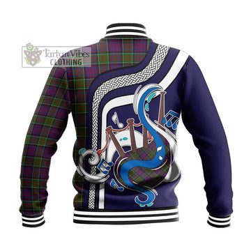 MacDonald of Clan Ranald Modern Tartan Baseball Jacket with Epic Bagpipe Style