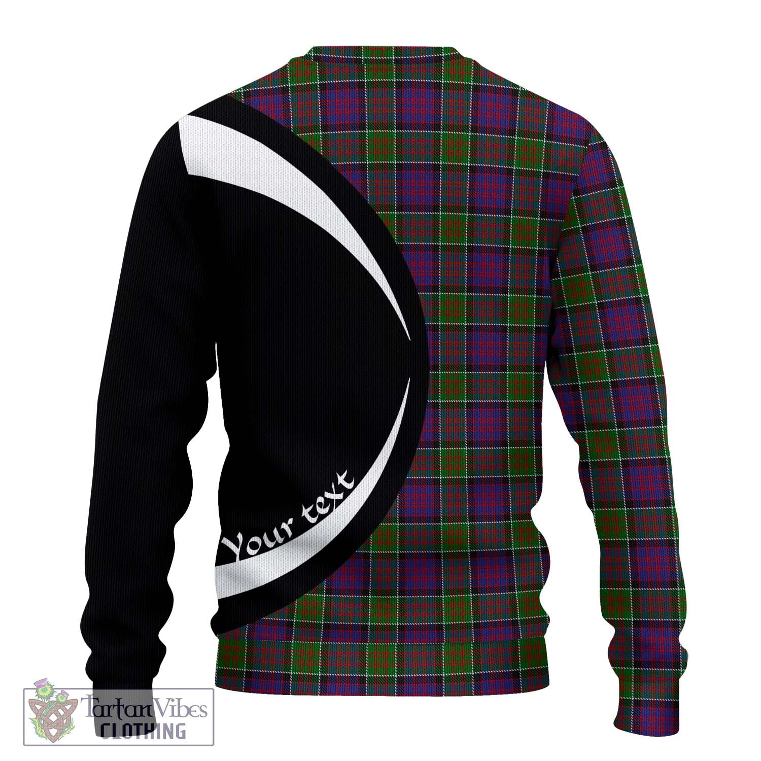 MacDonald of Clan Ranald Modern Tartan Knitted Sweater with Family Crest Circle Style - Tartan Vibes Clothing