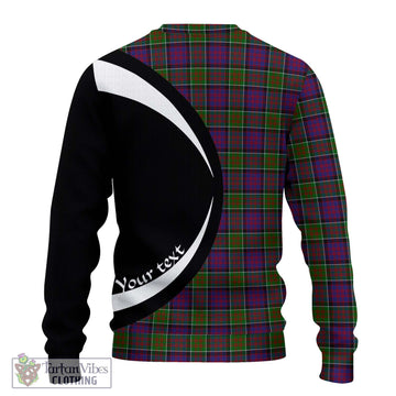 MacDonald of Clan Ranald Modern Tartan Ugly Sweater with Family Crest Circle Style