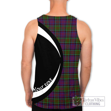 MacDonald of Clan Ranald Modern Tartan Men's Tank Top with Family Crest Circle Style