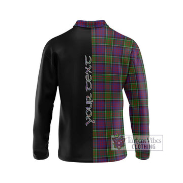 MacDonald of Clan Ranald Modern Tartan Long Sleeve Polo Shirt with Family Crest and Half Of Me Style