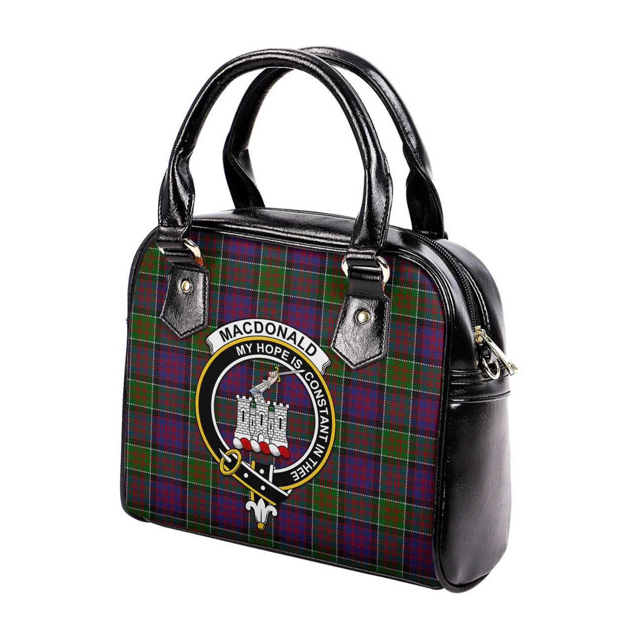 MacDonald of Clan Ranald Modern Tartan Shoulder Handbags with Family Crest - Tartanvibesclothing