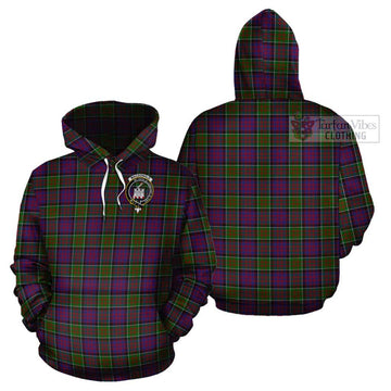 MacDonald of Clan Ranald Modern Tartan Cotton Hoodie with Family Crest