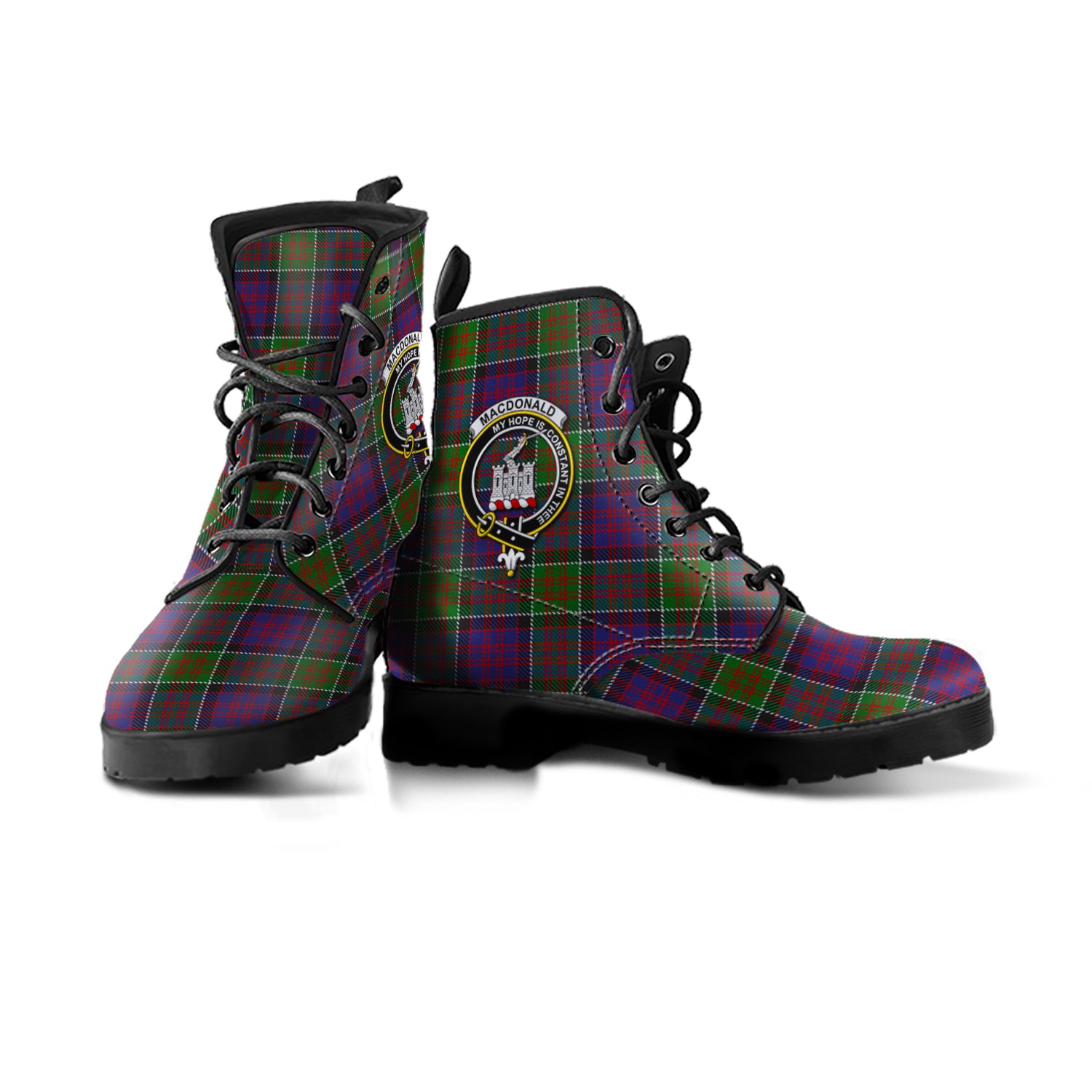 macdonald-of-clan-ranald-modern-tartan-leather-boots-with-family-crest