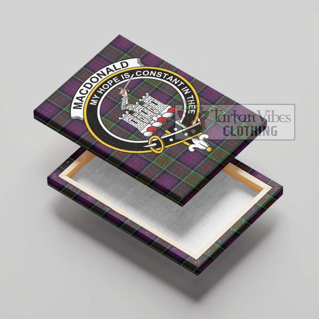 MacDonald of Clan Ranald Modern Tartan Canvas Print Wall Art with Family Crest - Tartan Vibes Clothing