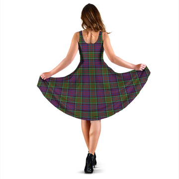 MacDonald of Clan Ranald Modern Tartan Sleeveless Midi Womens Dress