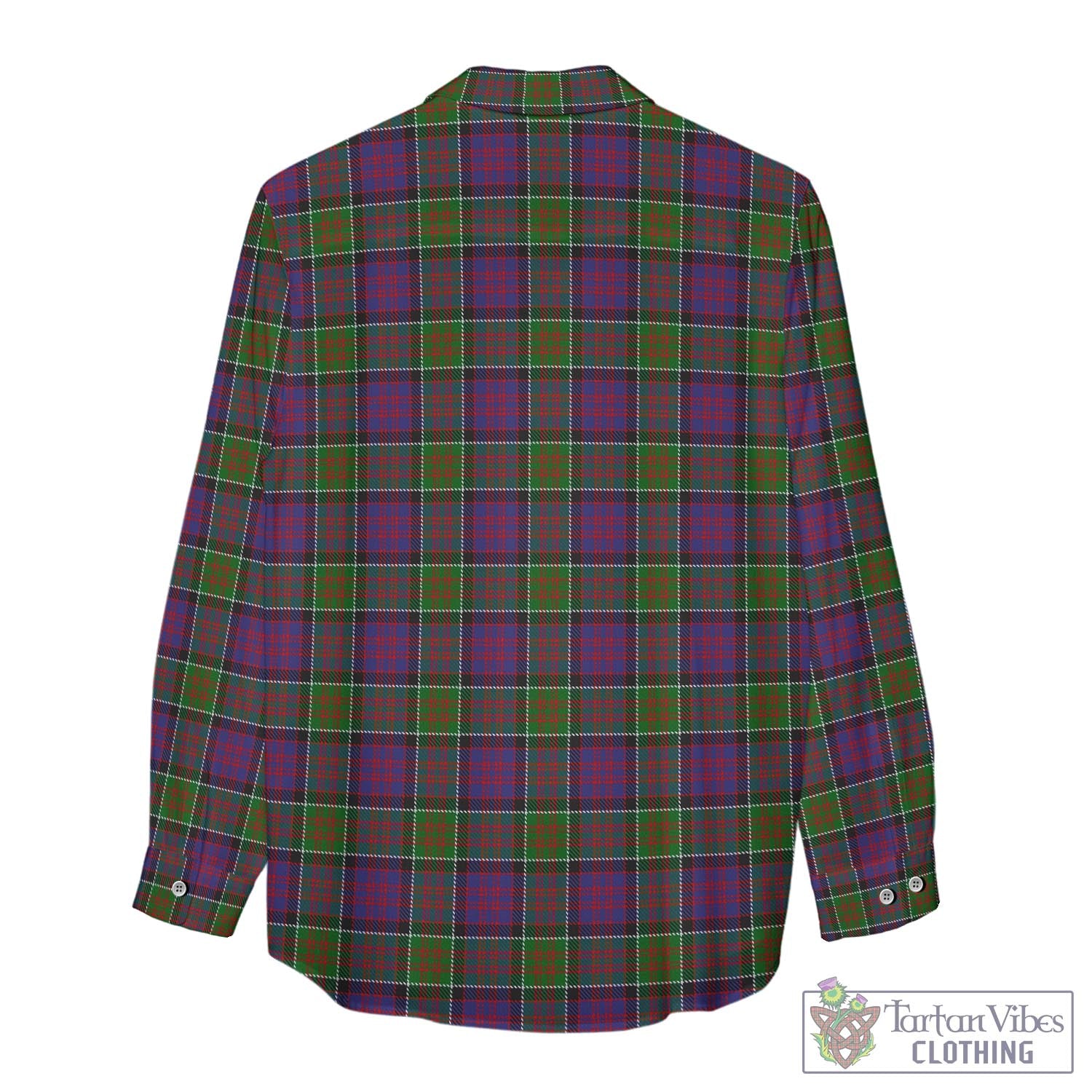 Tartan Vibes Clothing MacDonald of Clan Ranald Modern Tartan Womens Casual Shirt with Family Crest