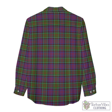 MacDonald of Clan Ranald Modern Tartan Women's Casual Shirt with Family Crest