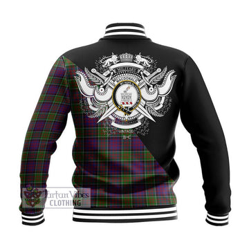 MacDonald of Clan Ranald Modern Tartan Baseball Jacket with Family Crest and Military Logo Style