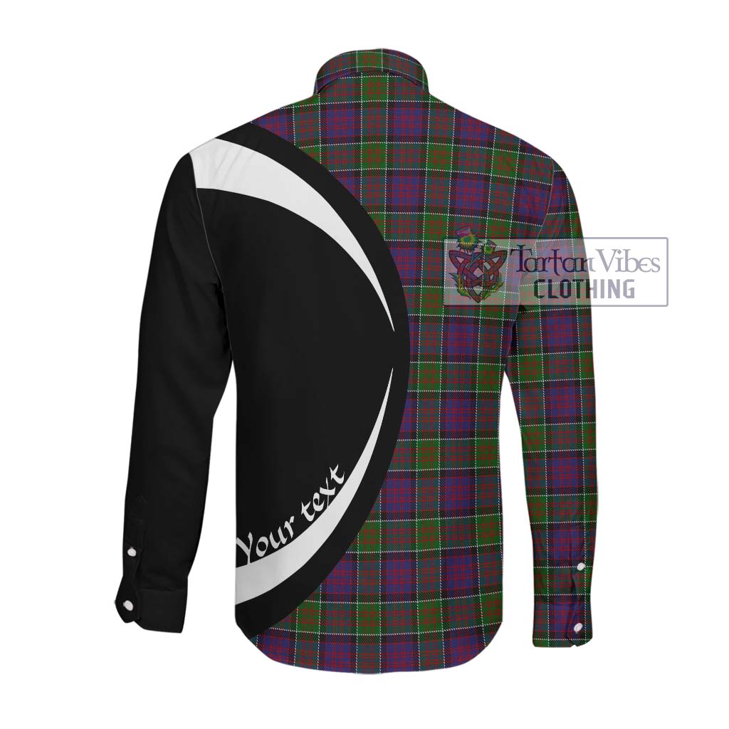 MacDonald of Clan Ranald Modern Tartan Long Sleeve Button Up with Family Crest Circle Style Men's Shirt - Tartan Vibes Clothing