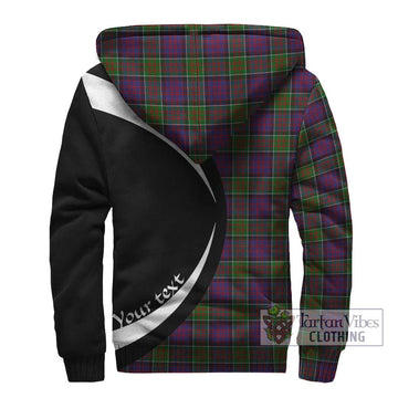 MacDonald of Clan Ranald Modern Tartan Sherpa Hoodie with Family Crest Circle Style