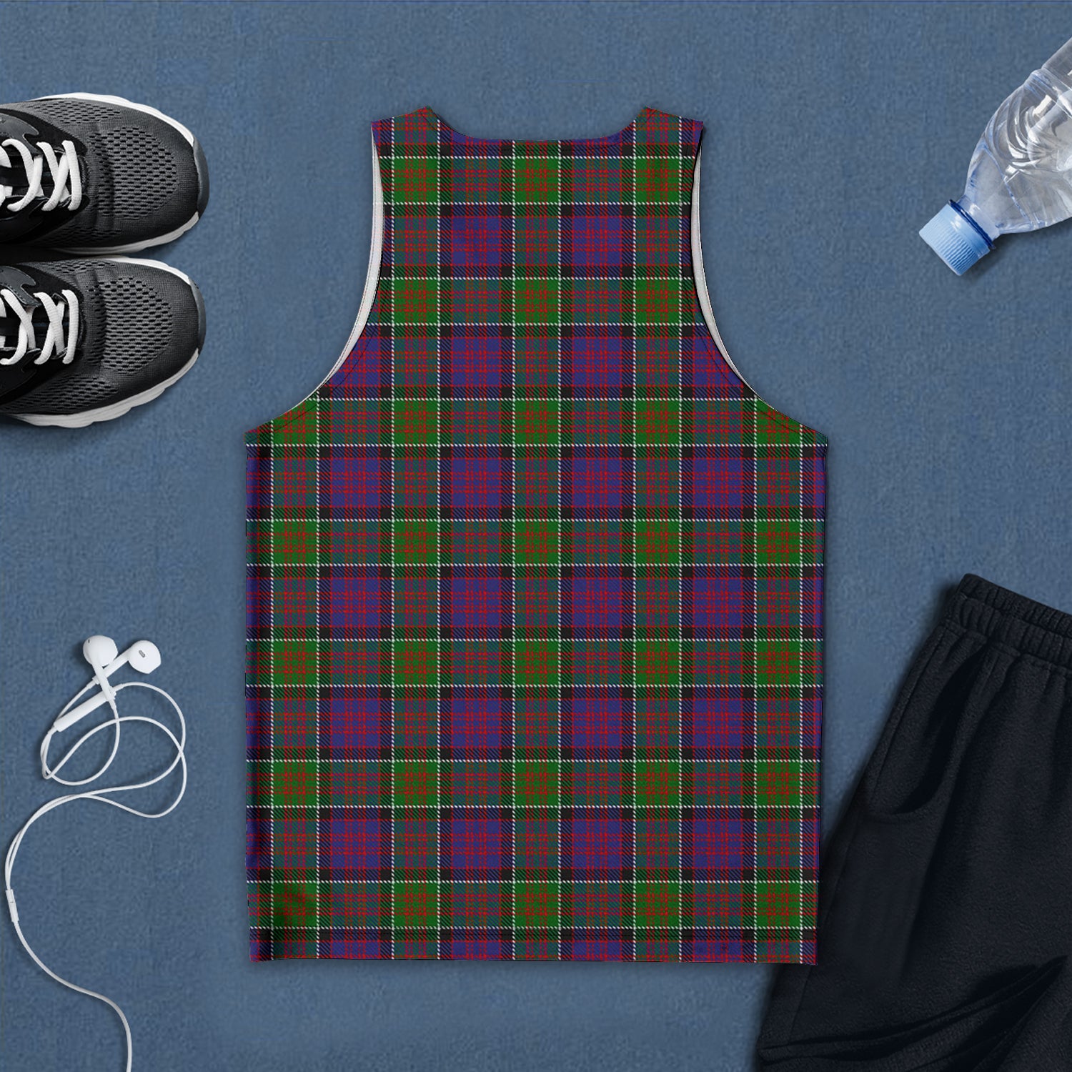 macdonald-of-clan-ranald-modern-tartan-mens-tank-top-with-family-crest