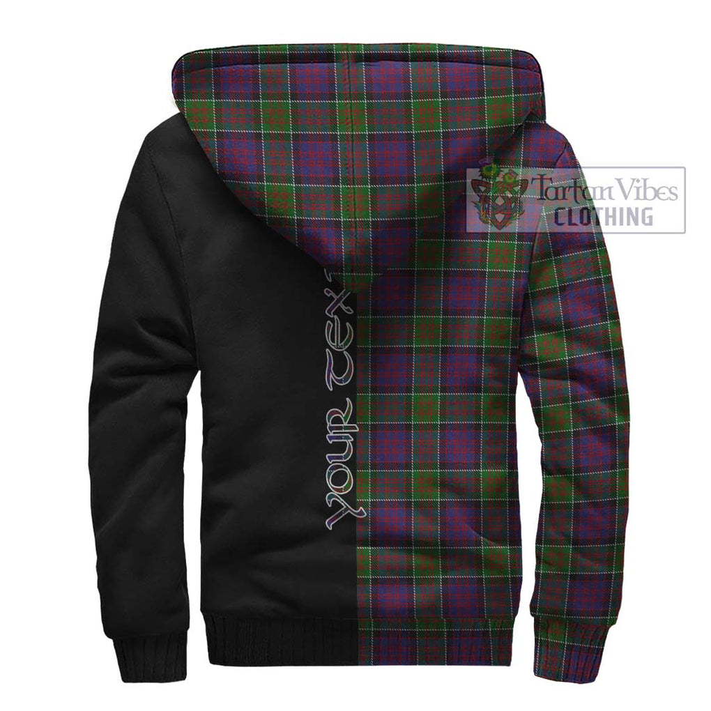 MacDonald of Clan Ranald Modern Tartan Sherpa Hoodie with Family Crest and Half Of Me Style - Tartanvibesclothing Shop