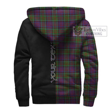 MacDonald of Clan Ranald Modern Tartan Sherpa Hoodie with Family Crest and Half Of Me Style