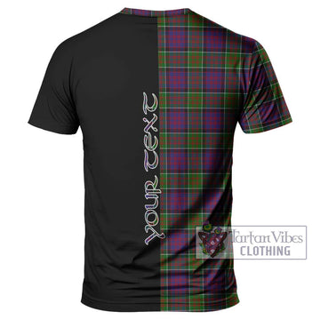 MacDonald of Clan Ranald Modern Tartan T-Shirt with Family Crest and Half Of Me Style