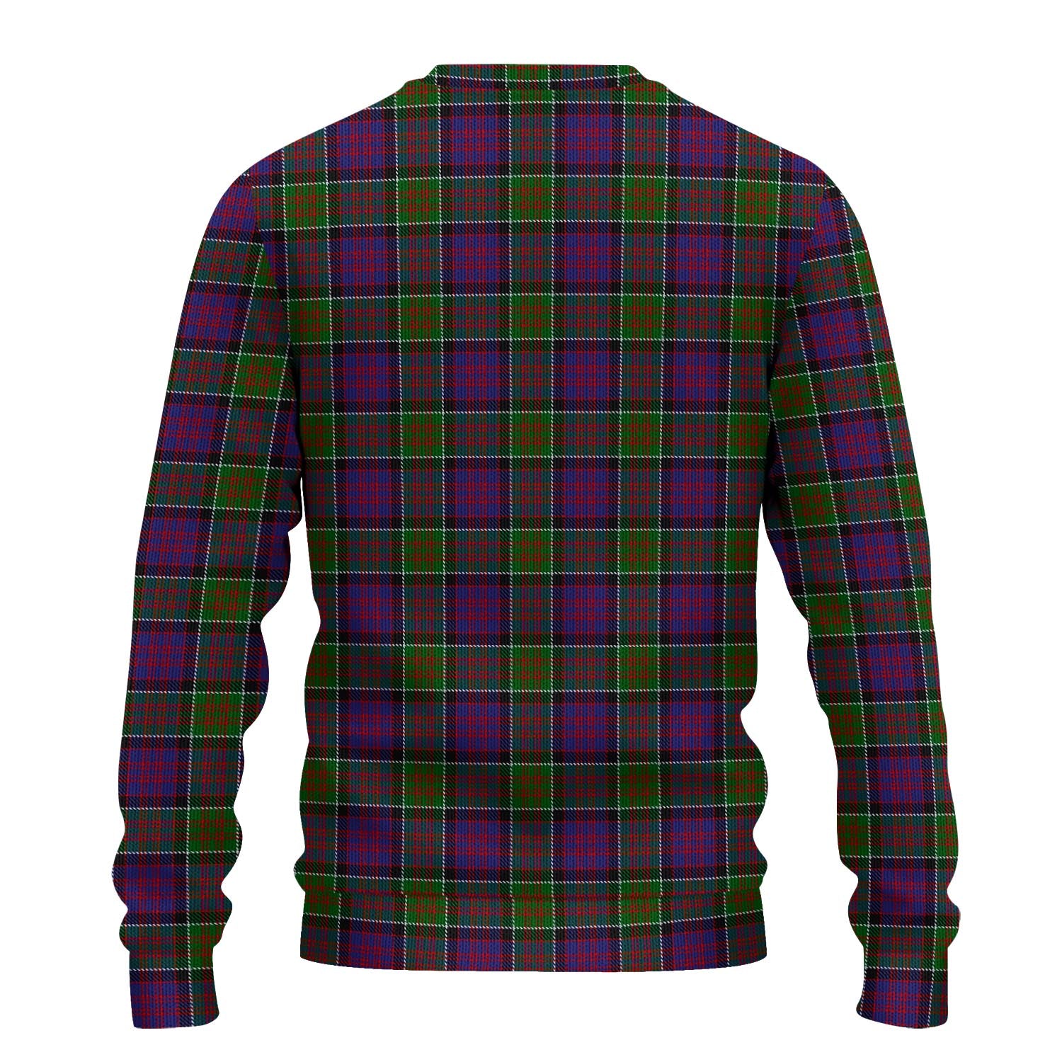 MacDonald of Clan Ranald Modern Tartan Knitted Sweater with Family Crest - Tartanvibesclothing