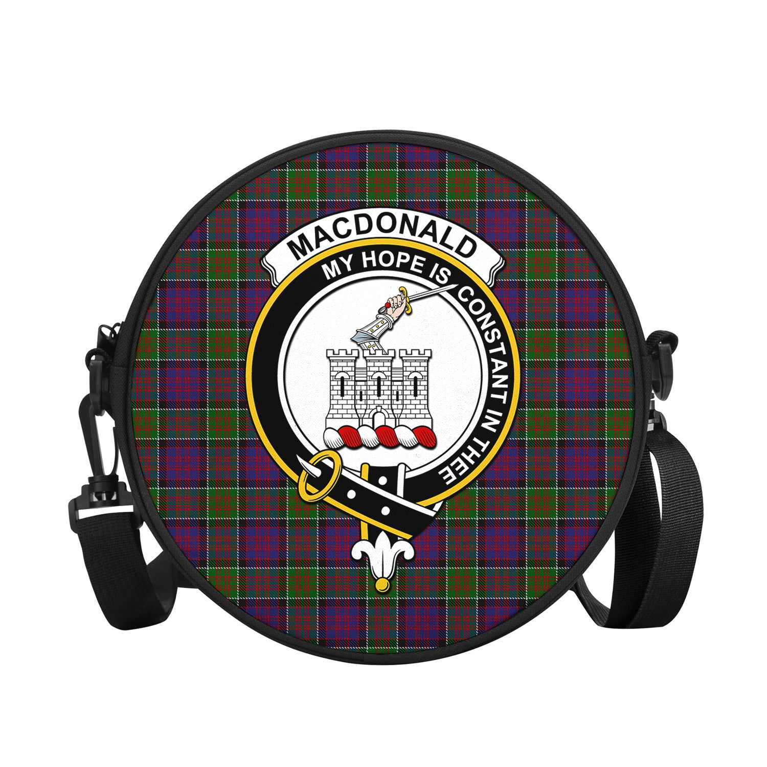 macdonald-of-clan-ranald-modern-tartan-round-satchel-bags-with-family-crest