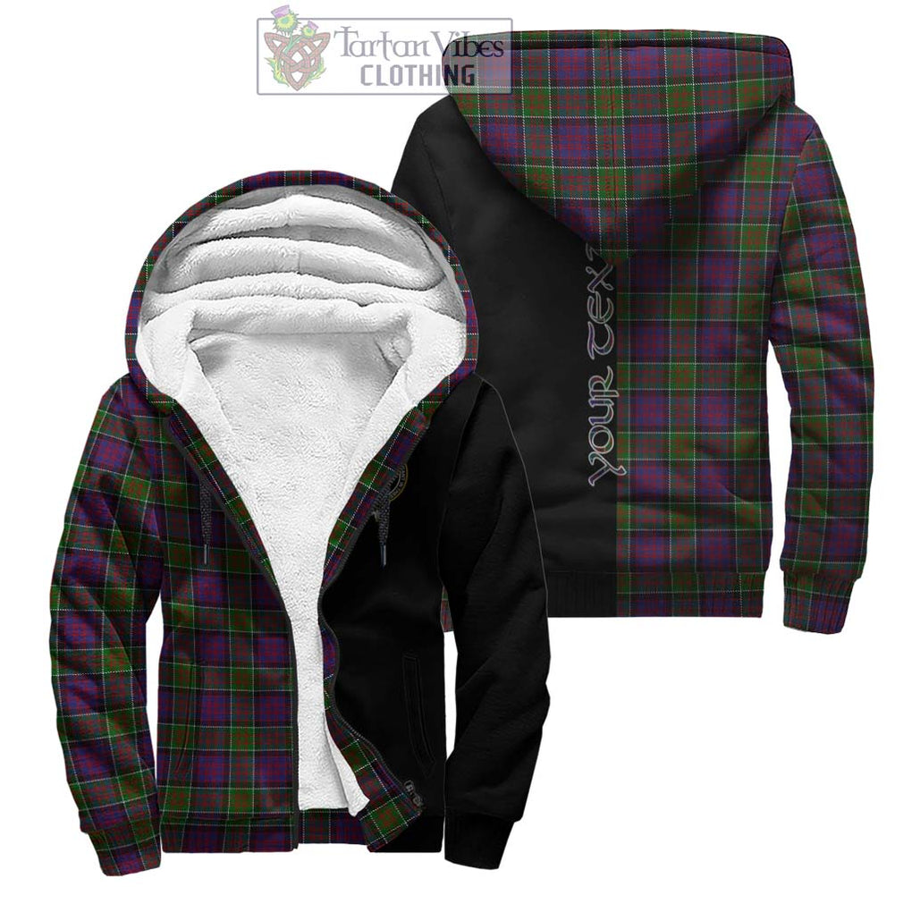 MacDonald of Clan Ranald Modern Tartan Sherpa Hoodie with Family Crest and Half Of Me Style Unisex - Tartanvibesclothing Shop