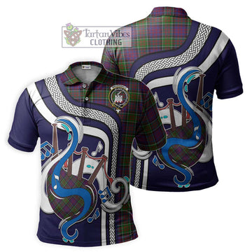 MacDonald of Clan Ranald Modern Tartan Polo Shirt with Epic Bagpipe Style